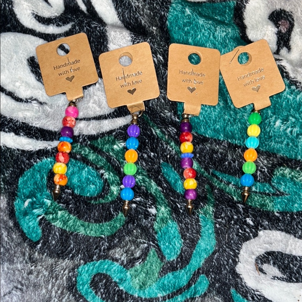 Colorful Beaded Keychain